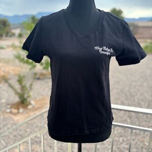 J21 Black V Neck T Shirt Short Sleeve Small